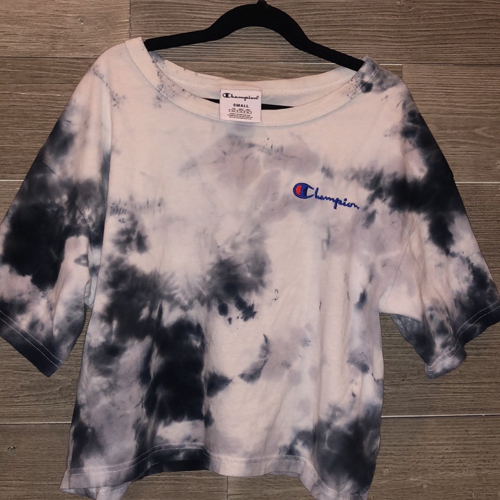Girls champion tie dye size small crop tee - Picture 3 of 3